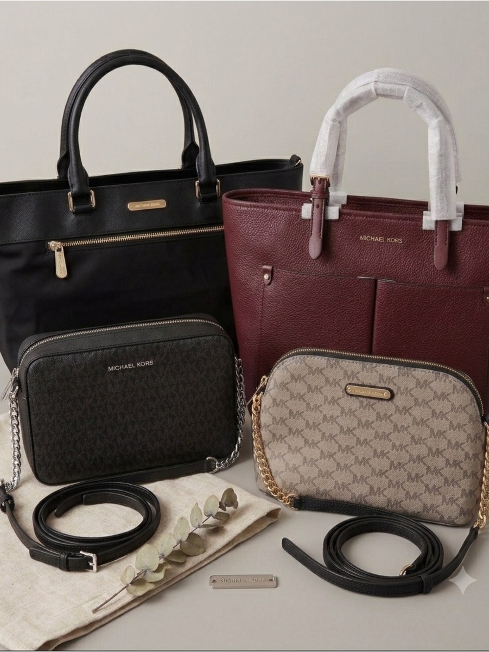 Reduced!! Bundle of 4 Michael Kors bags: NWT and used